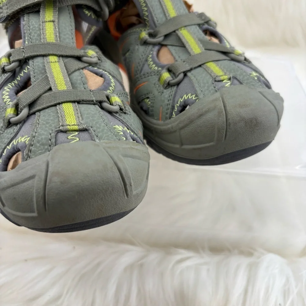 Merrell Grey Sport Hiking Sandals with Closed Toe and Rugged Sole